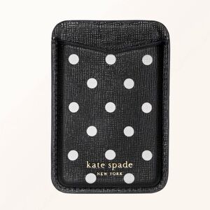 Kate Spade Black and White Polka Dot Phone Card Magnetic Wallet